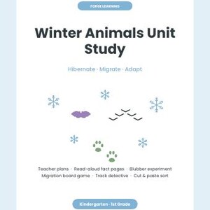 Winter Worksheets Bundle Kindergarten | Winter Mega Bundle, Winter Science, Unit Studies, Morning Basket, Homeschool Printable image 6