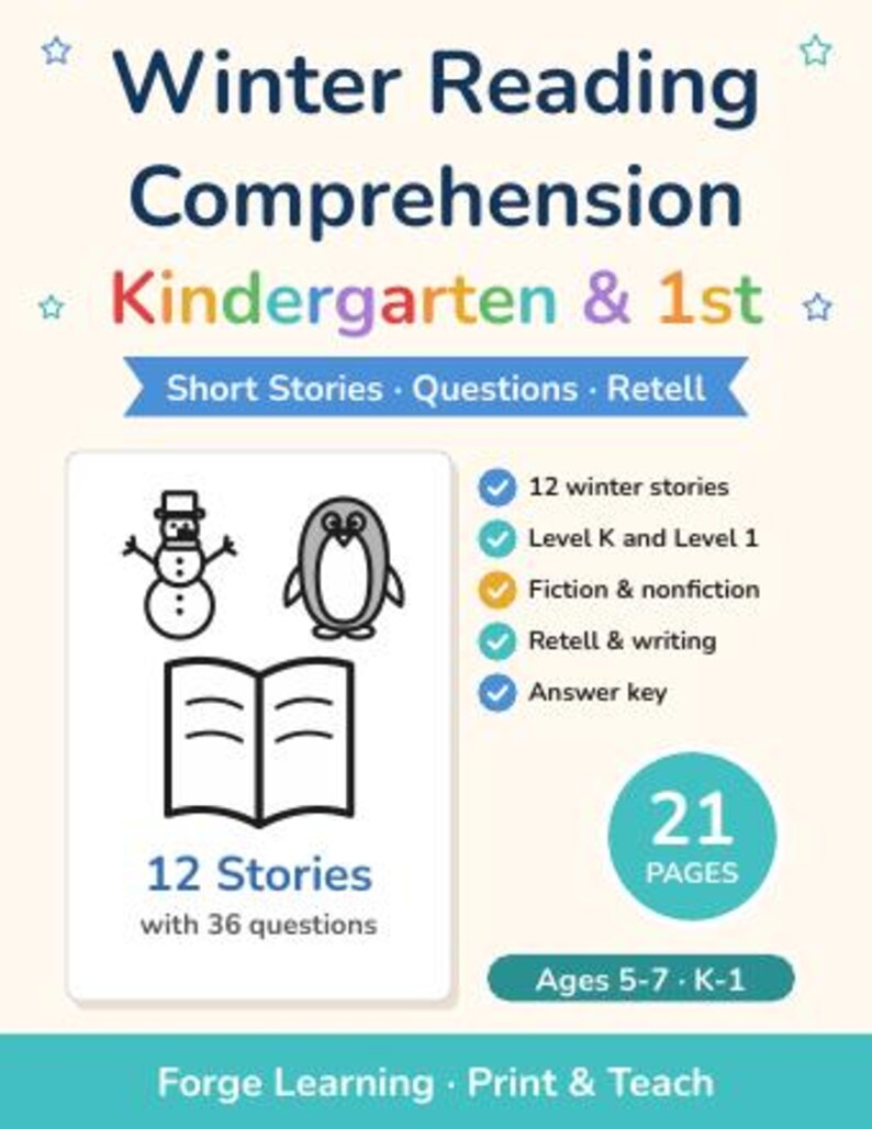 Winter Worksheets Bundle Kindergarten | Winter Mega Bundle, Winter Science, Unit Studies, Morning Basket, Homeschool Printable image 9