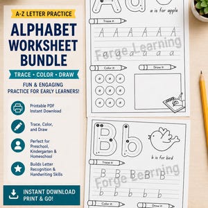 Preview of an alphabet letter tracing page