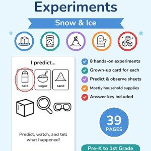 Winter Worksheets Bundle Kindergarten | Winter Mega Bundle, Winter Science, Unit Studies, Morning Basket, Homeschool Printable image 3