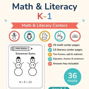 Winter Worksheets Bundle Kindergarten | Winter Mega Bundle, Winter Science, Unit Studies, Morning Basket, Homeschool Printable image 2