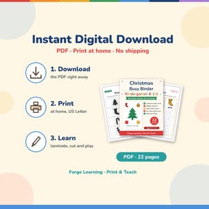 Instant digital download: download the PDF, print at home on US Letter paper, then laminate, cut and play. PDF with 22 pages.