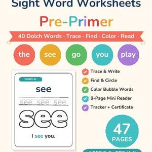 Phonics Bundle Kindergarten | CVC Flashcards, Decodable Readers, Sight Word Worksheets, Consonant Blends, Short Vowel Printable image 5