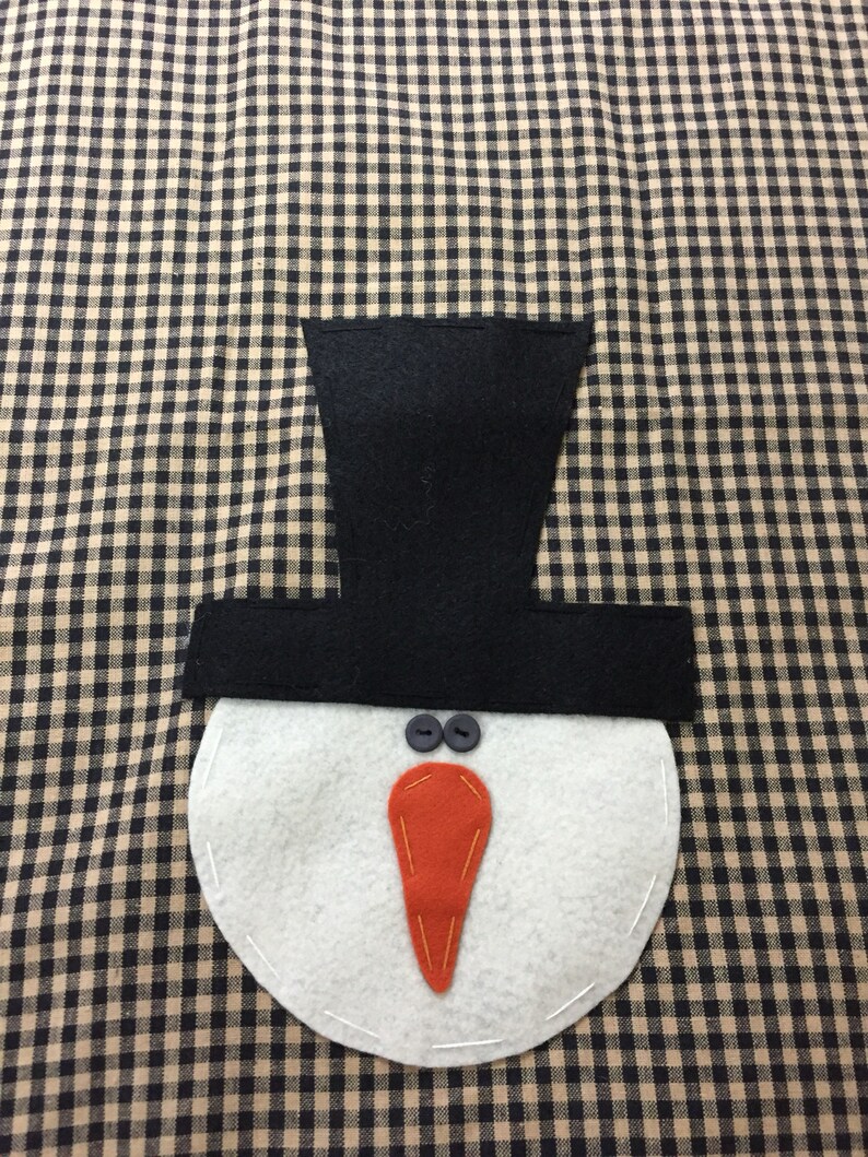 Snowman Christmas Winter Black Homespun Table Runner