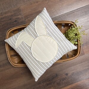 Vintage Quilt Easter Bunny Pillow, Repurposed Antique Quilt, Farmhouse, Spring, Cottagecore Decor