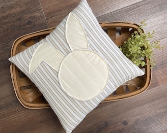 Handmade Vintage Quilt Farmhouse Easter Bunny Pillow