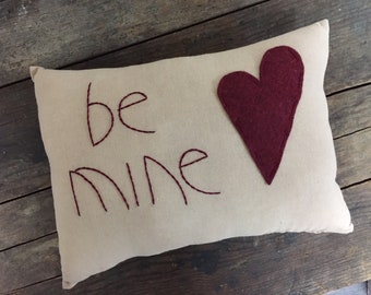 Be Mine Valentine Heart Pillow