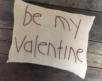 Handmade Be My Valentine Pillow