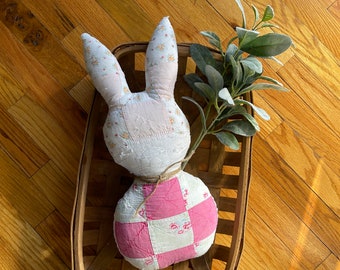 Vintage Quilt Farmhouse Easter Bunny