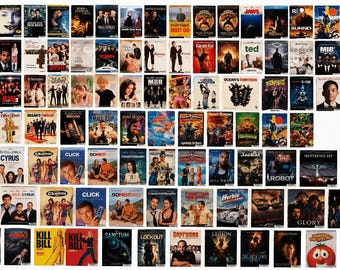 Lot of 103 Authentic Blockbuster Video Movie Rental Display Cards – Vintage Memorabilia