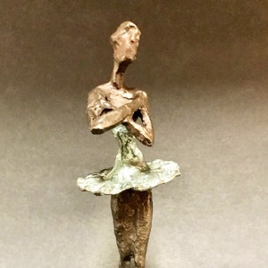 Bronze Sculpture  - Ballerina - Bronze Forged Sculpture of Ballerina on Matte Black Pedestal Base