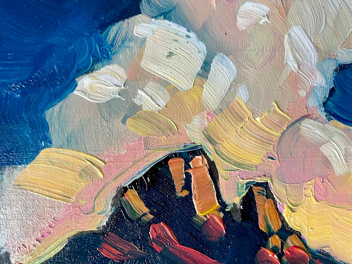 William Hawkins - Original Oil Painting Miniature,twin Peaks 5