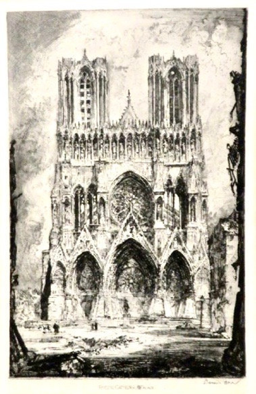 Louis Orr 1876-1961 la Cathedral De Reims