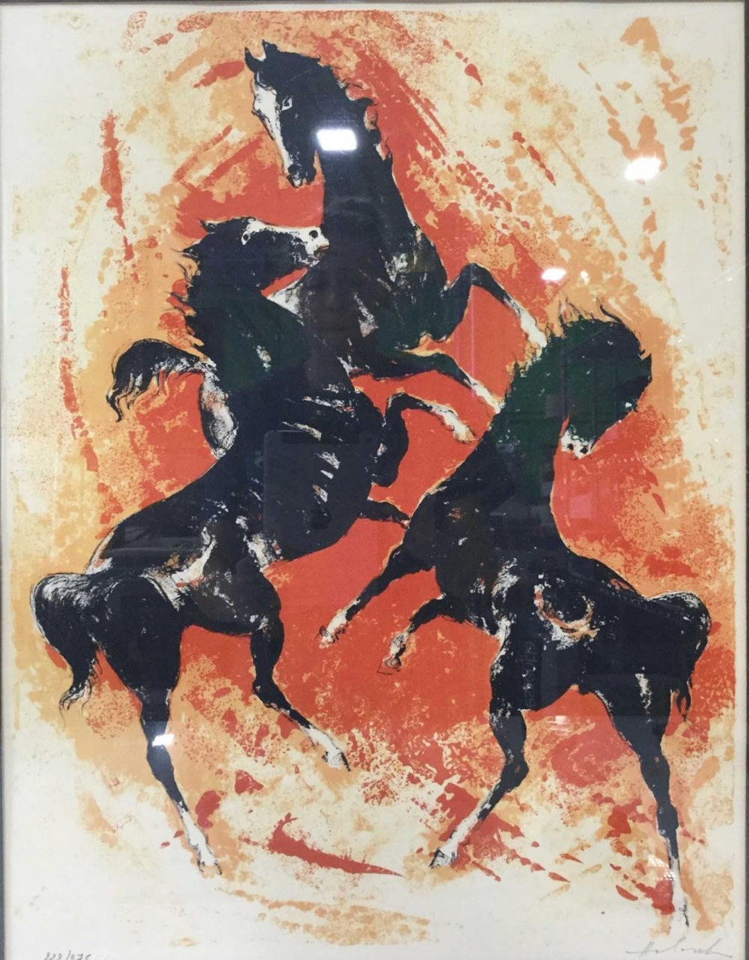 Denes De Holesch (1910 1983) Arabian Horse Lithograph Hand Signed