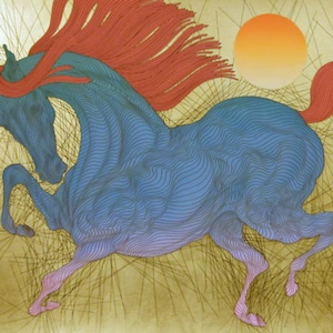 Guillaume Azoulay - (Morocco/USA, 1949 -  ) “Robuste,&quot; Signed, Titled, Limited Edition ( #34 Of 100) , Serigraph Print.