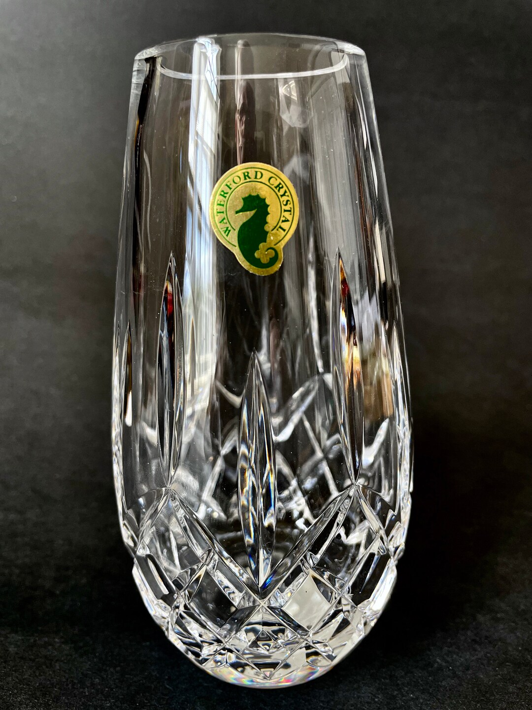Waterford Crystal Vase, Lead Crystal, Lismore Honey Bud Vase, 6.25h