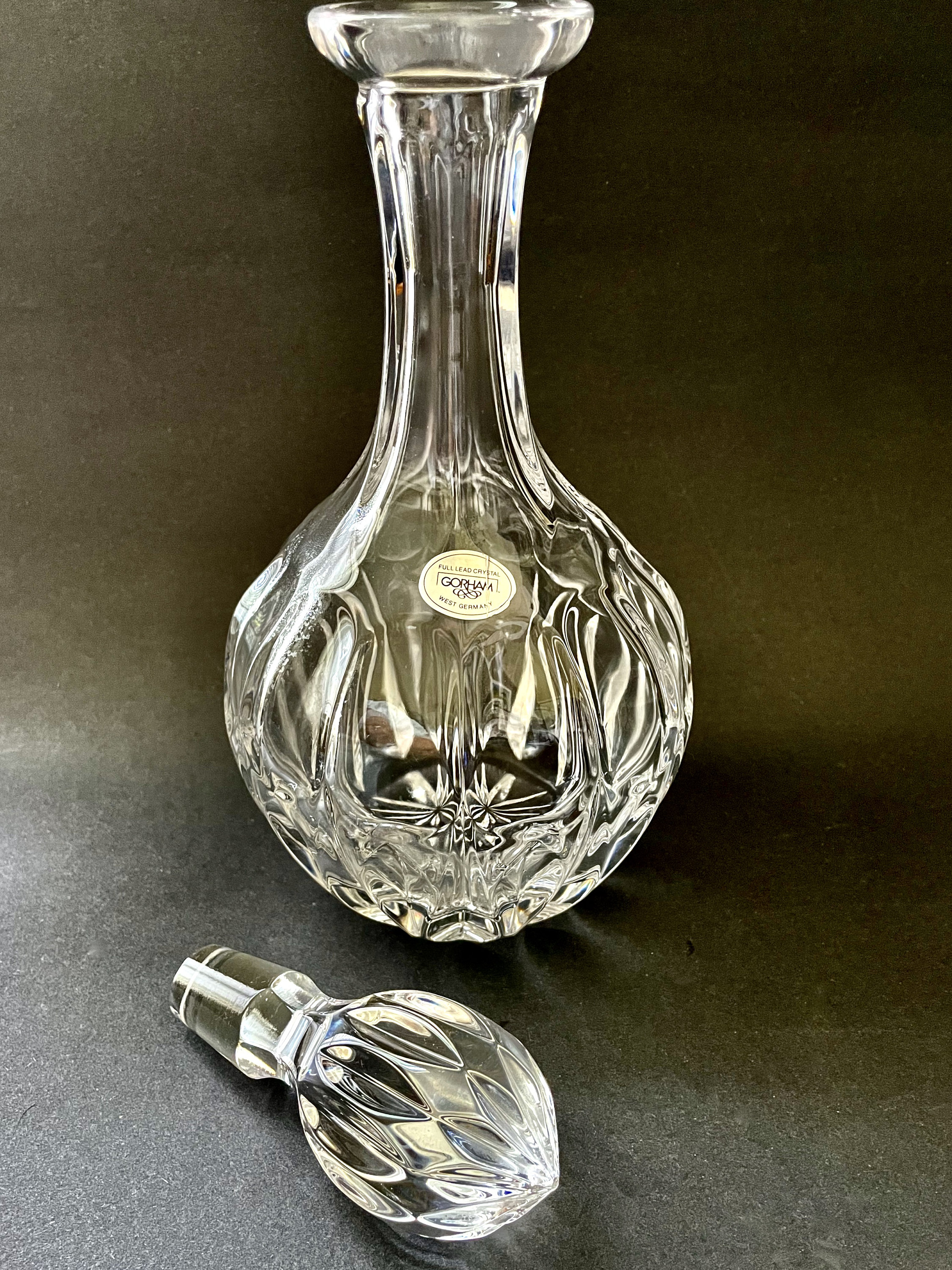 Gorham Crystal - Gorham Full Lead Crystal Wine Decanter - West 
