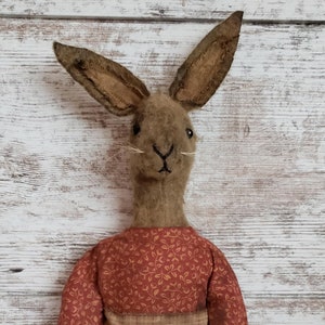 NEW 2019 Instant DOWNLOAD Pattern ~ Primitive Vintage Style Spring Standing Rabbit Bunny Doll Downloadable PDF Pattern ~Sweetpeas Primitives