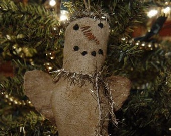 Instant Download Pattern Primitive Christmas Folk Art Snow Angel Ornie PDF E-Pattern Sweetpeas Primitives