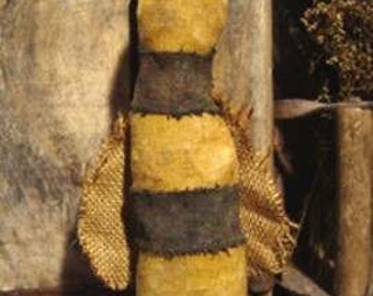 Instant Download Pattern Primitive Folk Art Bee Doll PDF E-Pattern Sweetpeas Primitives