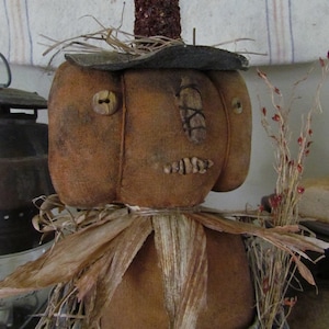 Instant Download Pattern Primitive Folk Art Standing Pumpkin Doll PDF E-Pattern - Sweetpeas Primitives