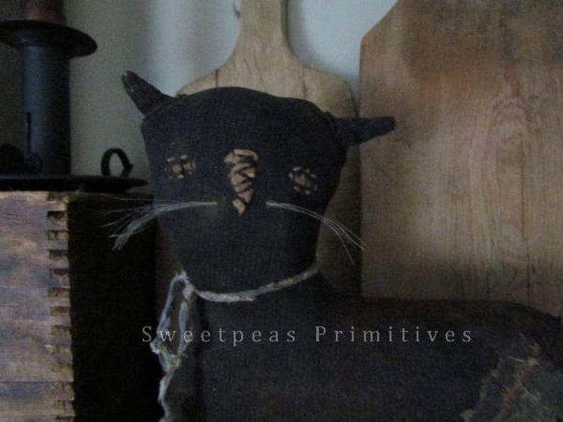 Primitive Leaping Cat Pattern Instant Download Sewing Pattern PATTERN PDF Primitive Folk Art Early ...