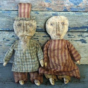 Instant Download Pattern Primitive Folk Art Americana Uncle Sam & Liberty Doll E-Pattern  Sweetpeas Primitives