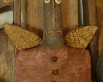 Instant Download Pattern Primitive Early Style Folk Art Black Angel Shelf Sitter Doll E Pattern Sweetpeas Primitives