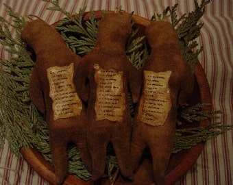 Instant Download Pattern Primitive Spicy Gingerbread Doll Cupboard Ornie E-Pattern Sweetpeas Primitives