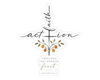 Faith in Action Fruit Vinyl Sticker (Galatians 5:22-23) – Glossy Finish