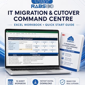 Centro di comando per la migrazione/passaggio in Excel: Runbook di avvio, RAID, test di compatibilità/non compatibilità e toolkit di assistenza post-vendita.