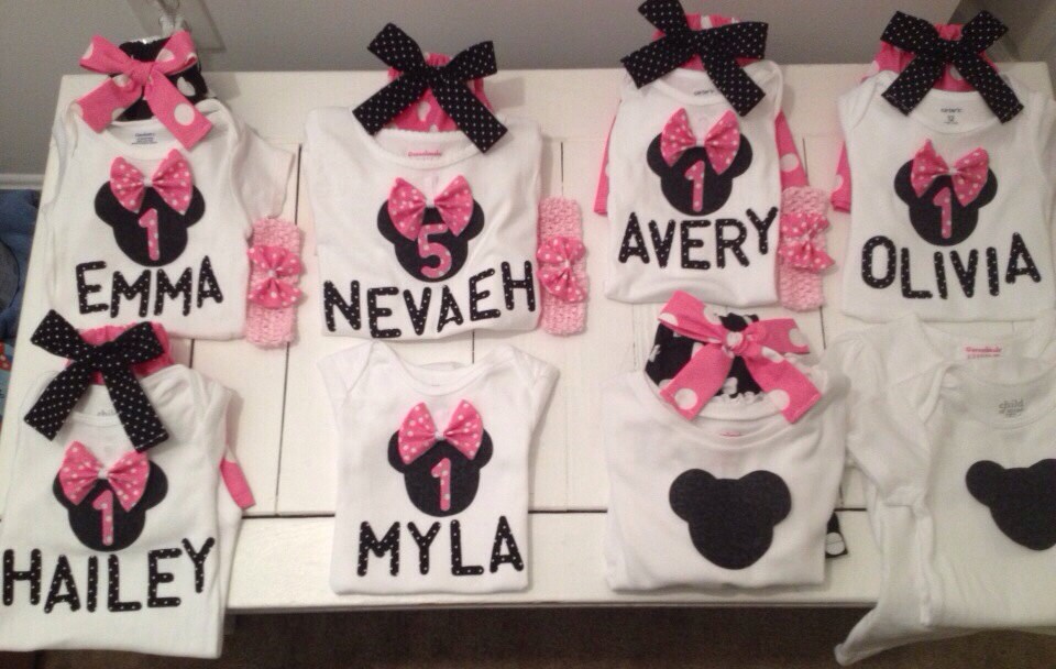 Minnie Mouse Outfit Princess Dress Pink First 1st Birthday Personalized ...