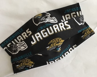 Face mask washable football Jaguars surgical style nurse cotton odors allergy dust travel health kids adult child youth vet tech pollution