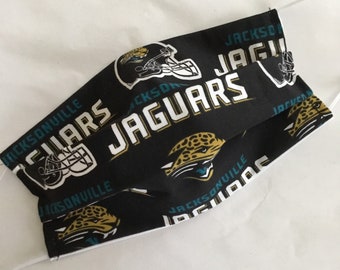 Face mask washable football Jaguars surgical style nurse cotton odors allergy dust travel health kids adult child youth vet tech pollution