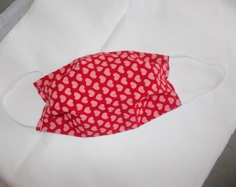Face mask Valentines day washable surgical style nurse rainbow Hearts for heros cotton odors allergy travel health kid adult child pollution