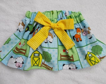 Tractor country girl Birthday dress up skirt barnyard farm animals green horse western party carnival Fair 3 6 9 12 18 24 m 2T 3T 4T 5T 6