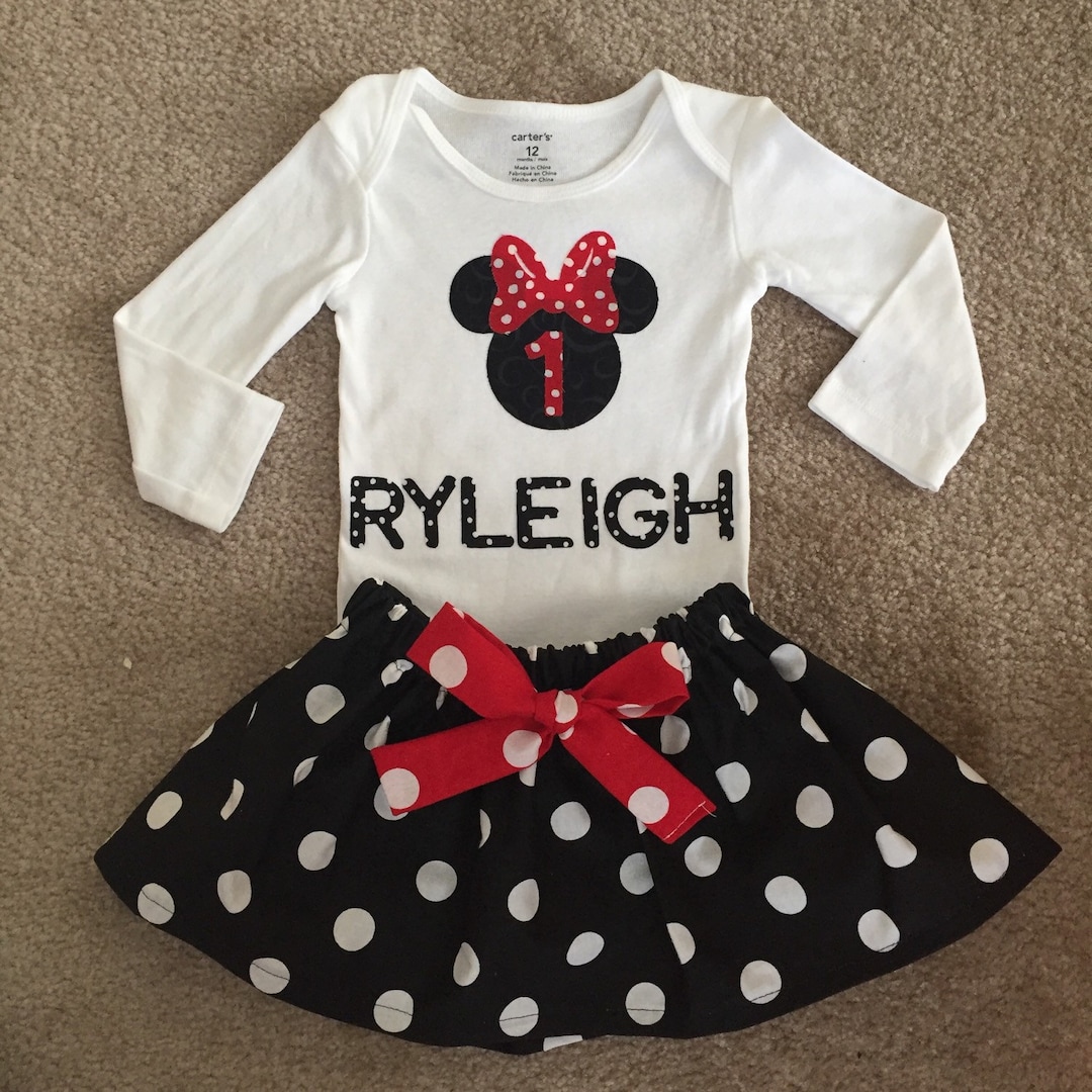 Minnie Mouse Outfit Princess Dress Pink First 1st Birthday Personalized ...