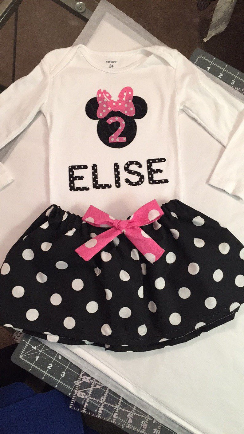 Minnie Mouse Outfit Princess Dress Pink First 1st Birthday Personalized ...