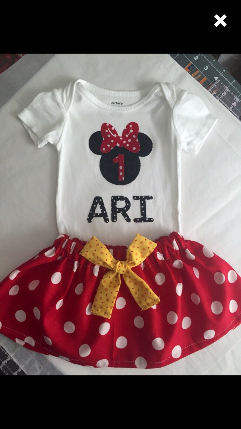 Minnie Mouse Outfit Princess Dress Pink First 1st Birthday Personalized ...
