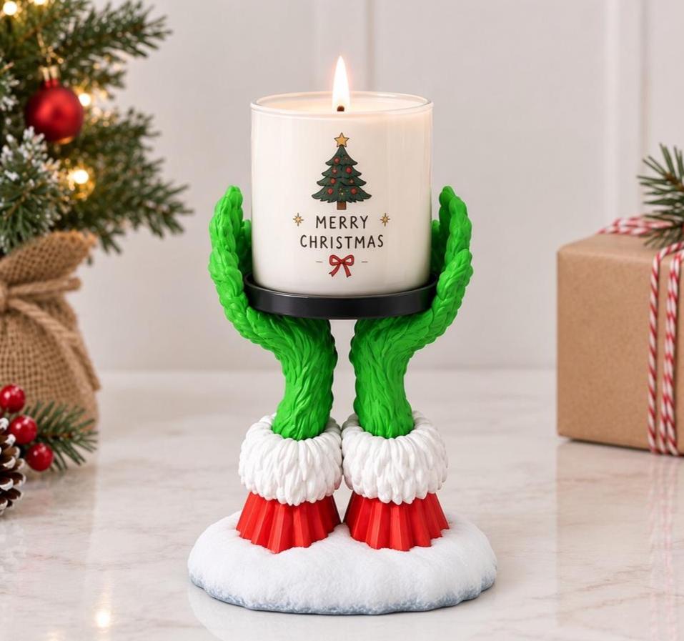 Grinch candle