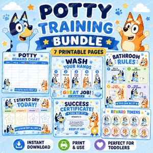 Puppy Potty Training Bundle | Toddler Reward Charts, Hand Washing Steps (Digital Download)