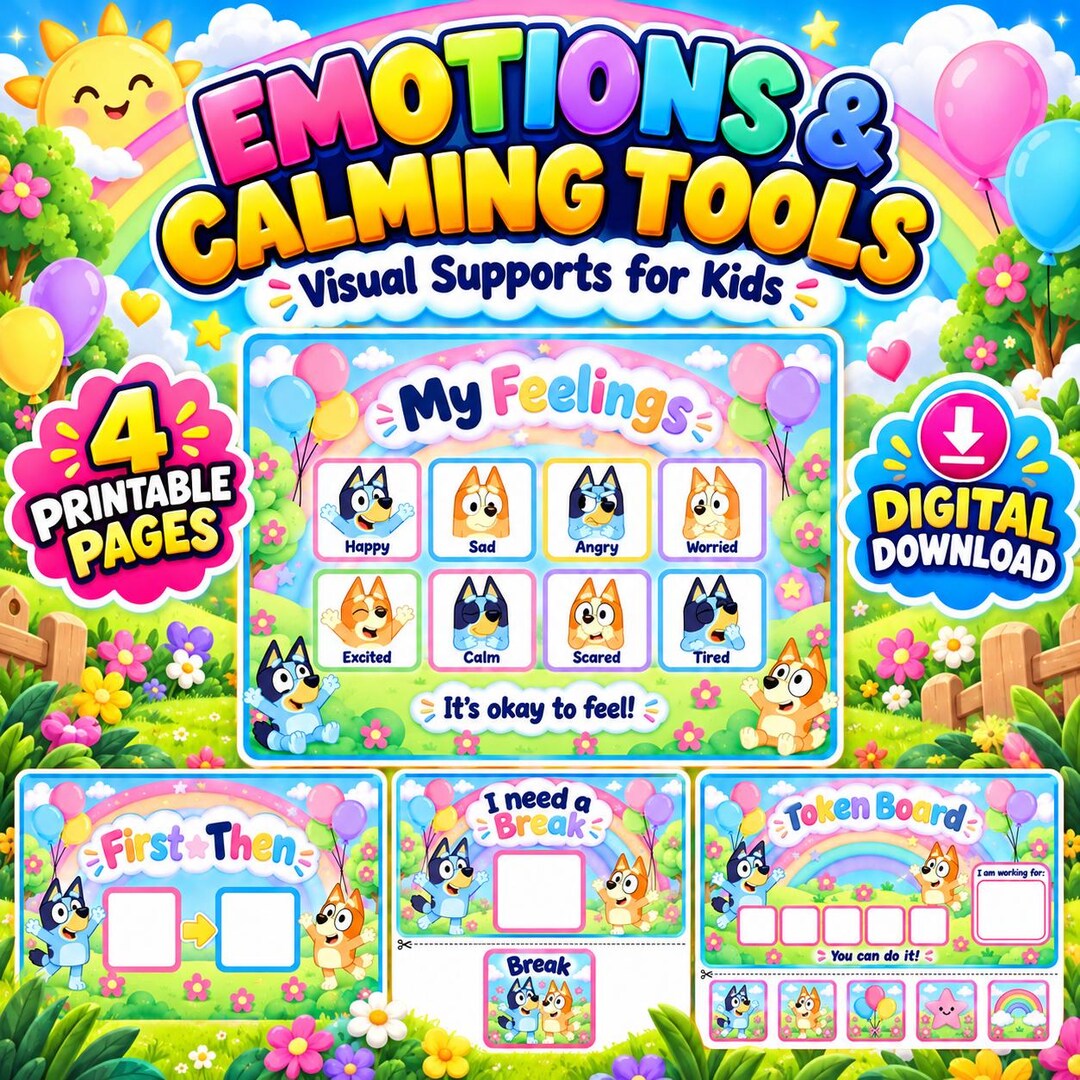 Visual Supports Bundle | Token Board, First Then Board, Feelings Chart ...