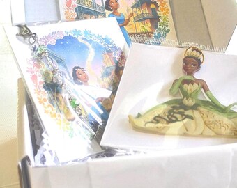 Tiana Charm Bracelet Box Set: Handmade Stainless Steel, ornament, suncatcher, Princess and the Frog Inspired,