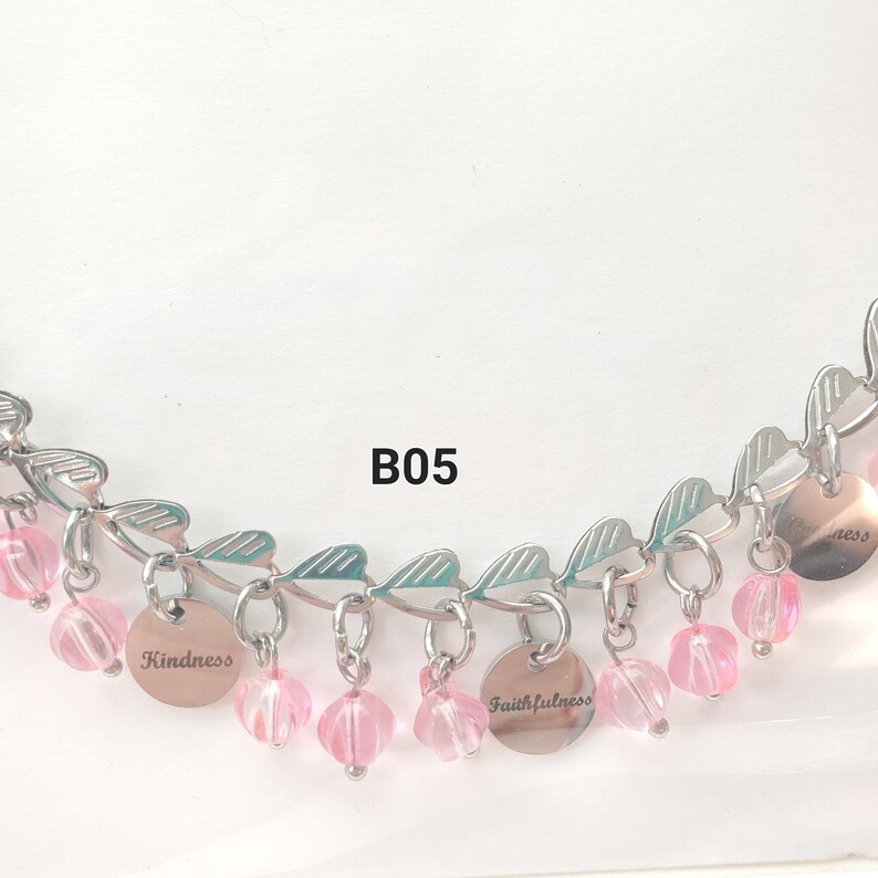 Fruit of the Spirit Christian Bracelets Christian Gift Stainless Steel