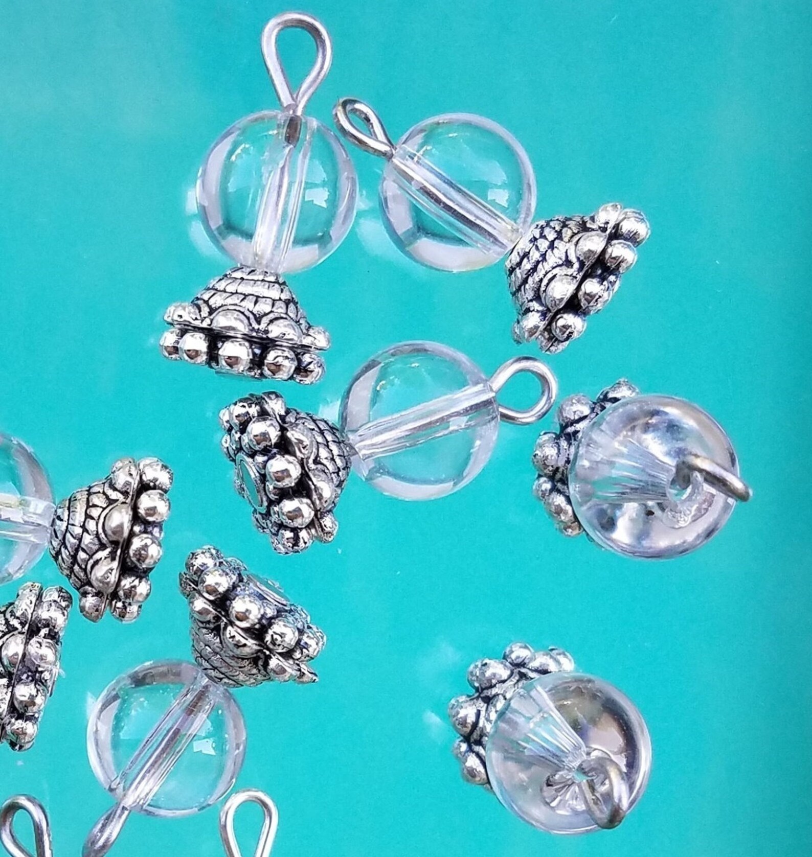 Crystal Ball Charm Crystal Ball Charms Lot Glass Crystal Etsy