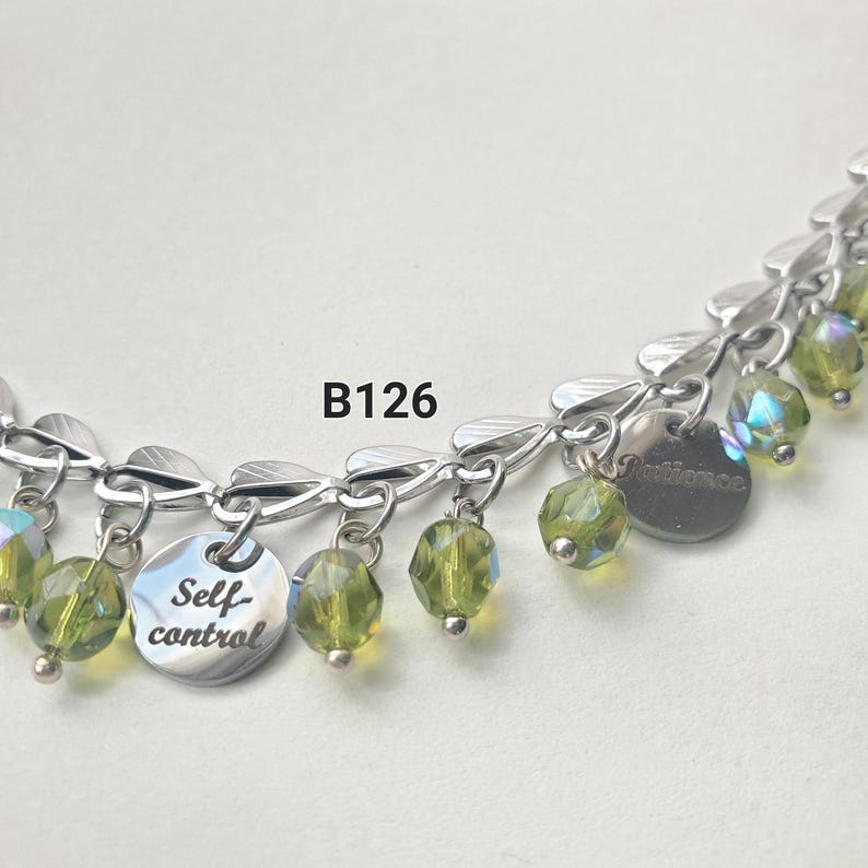 Fruit of the Spirit Christian Bracelets Christian Gift Stainless Steel