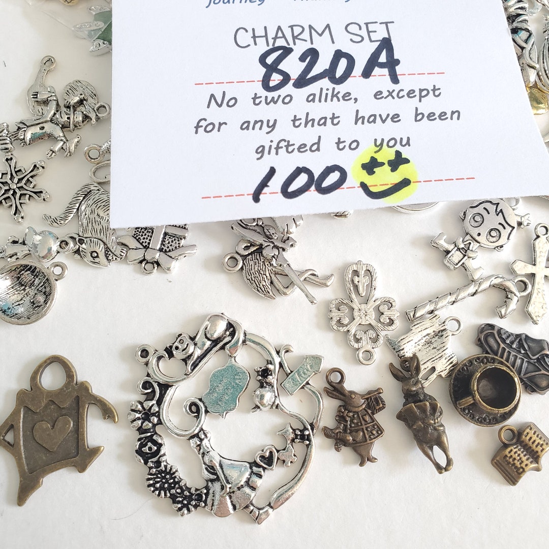 Over 100 Different Charms as Pictured No Doubles Bulk Lot NO Doubles ...