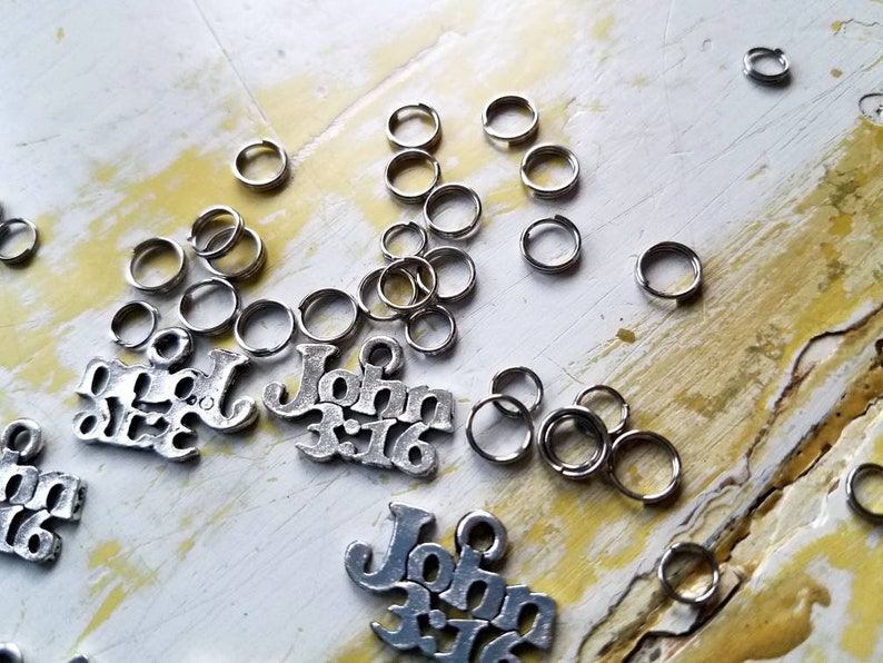 Over 100 John 316 charms pewter lead free cadmium free pewter charms silver color lot of 12 25 50 pieces add stainless steel 5mm jump rings