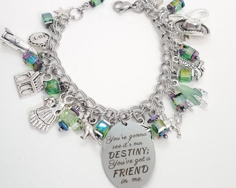 Toy Story charm Bracelet 7 inch Girl gift for Teen woman gift Silver stainless steel jewelry  #B27