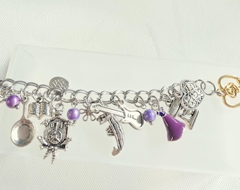 Radiant Rapunzel Clearance charm bracelet  Handmade Charm Bracelet b148